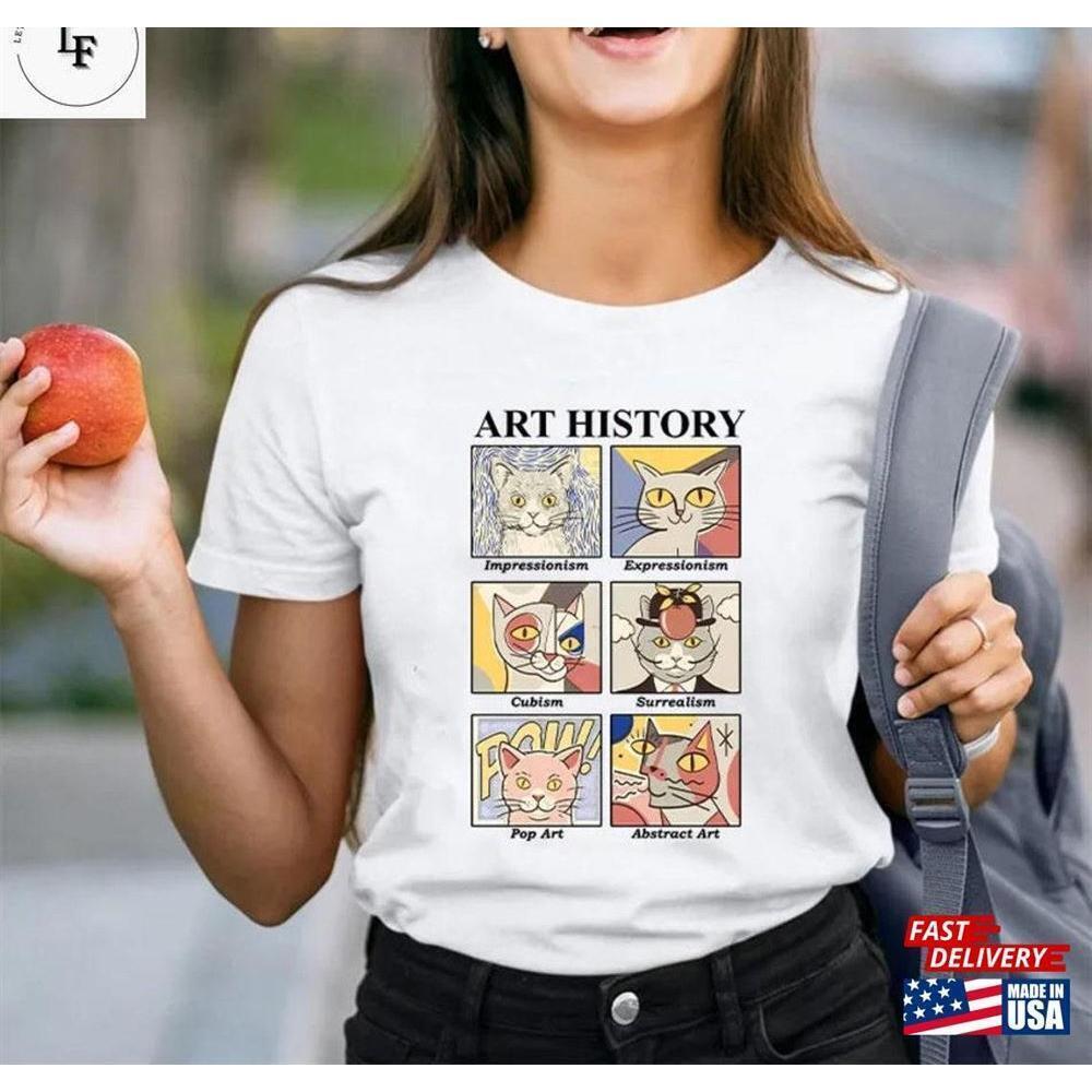 Art History Cat Teacher Tshirt Shirt Teacherlife Shirt